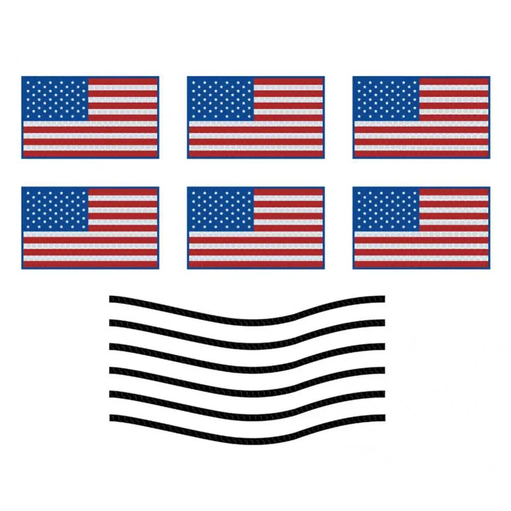 

6 шт., Водонепроницаемые Универсальные наклейки-бамперы с американским флагом