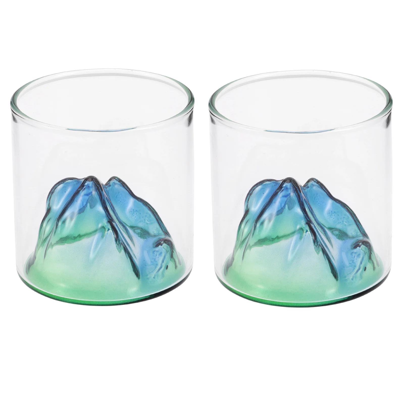 

2Pcs Drinking Glasses Home Whiskey Glasses Decorative Tea Cups Glass Water Cups