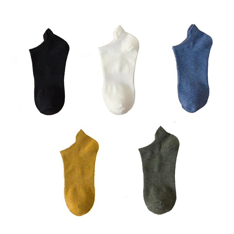 10 Pieces=5 Pairs/lot Men Socks Fashion Breathable Mesh Sport Casual Summer Ankle Sock Solid Color Sweat Invisible Boat Socks