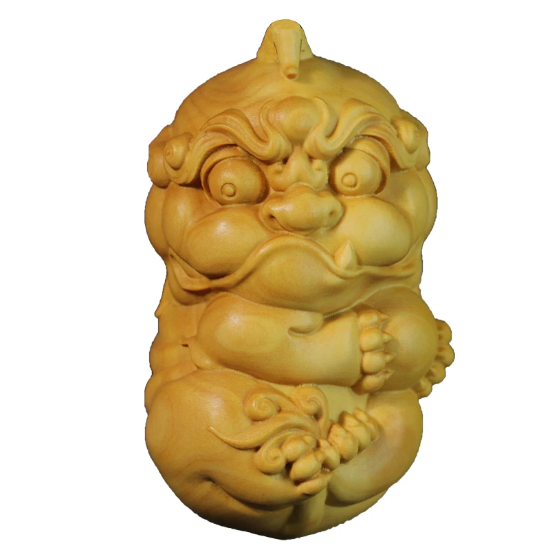 XS118-7 ручная резьба из самшита подвесной кулон для автомобиля домашний декор-Pixiu