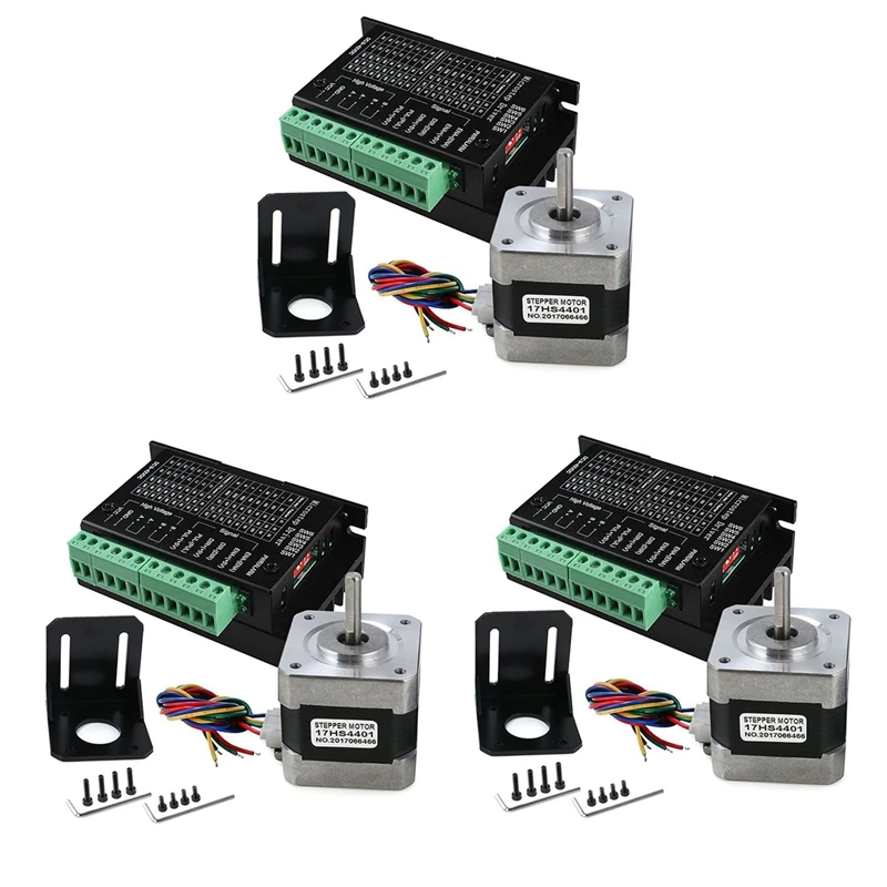 Драйвер шагового двигателя 3X TB6600 4A 9-42 в ЧПУ контроллер с шаговым двигателем для