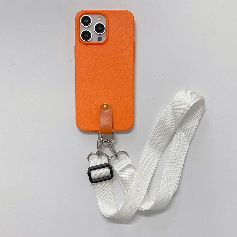 Мягкий силиконовый чехол для телефона с ожерельем и ремешком через плечо iPhone 16 15