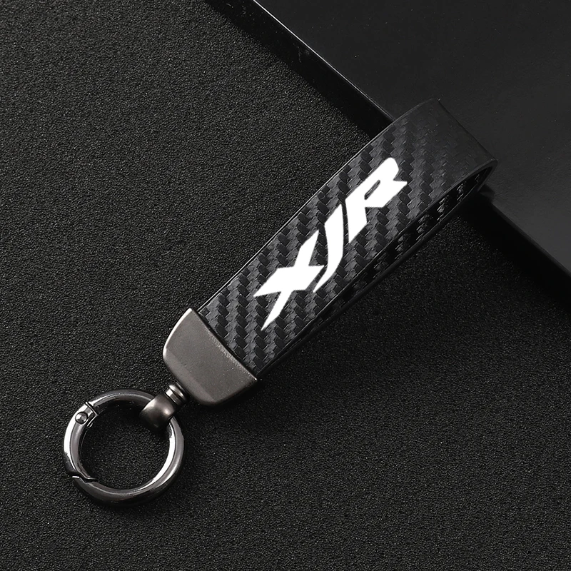 

New motorcycle carbon fiber leather rope Keychain key ring For Yamaha XJR400 XJR1300 XJR1200 XJR 400 1200 1300 Tankpad