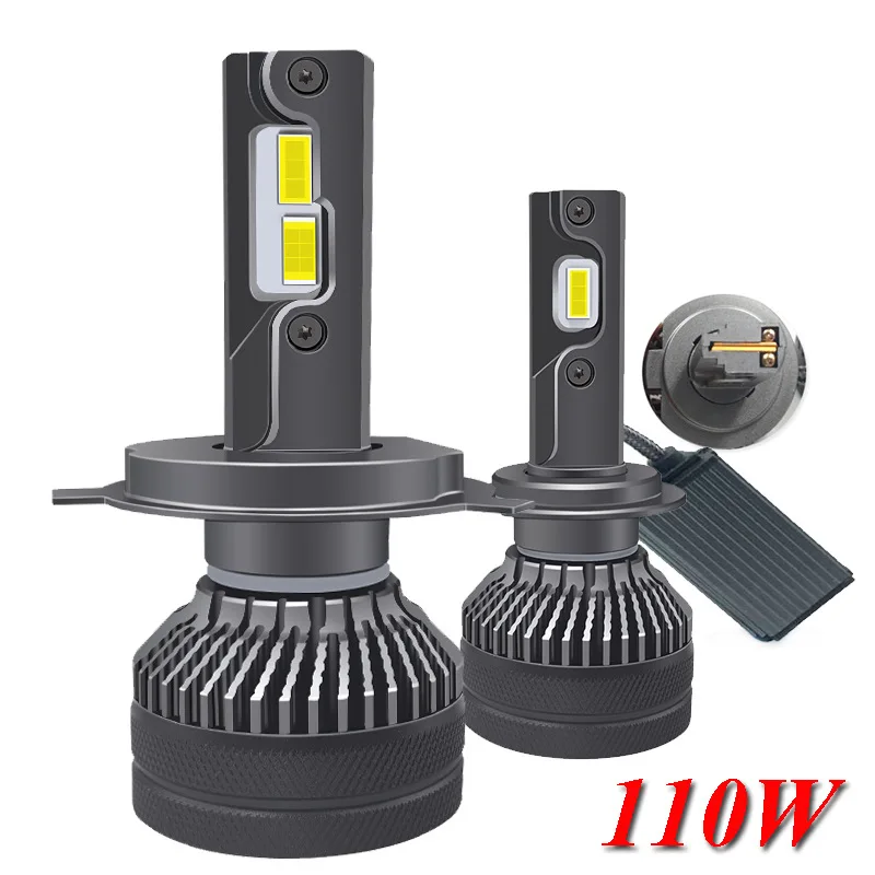 

H4H7H11 LED Headlights 6000K 110W Turbo LED Car Headlight Bulbs 9005/9006/9012/D2S Automobile motorcycle Super Bright