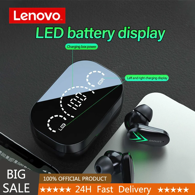 

NEW Original Lenovo XT82 TWS Wireless Earphone Bluetooth 5.1 Dual Stereo Noise Reduction Bass Touch Control Long Standby 300mAH