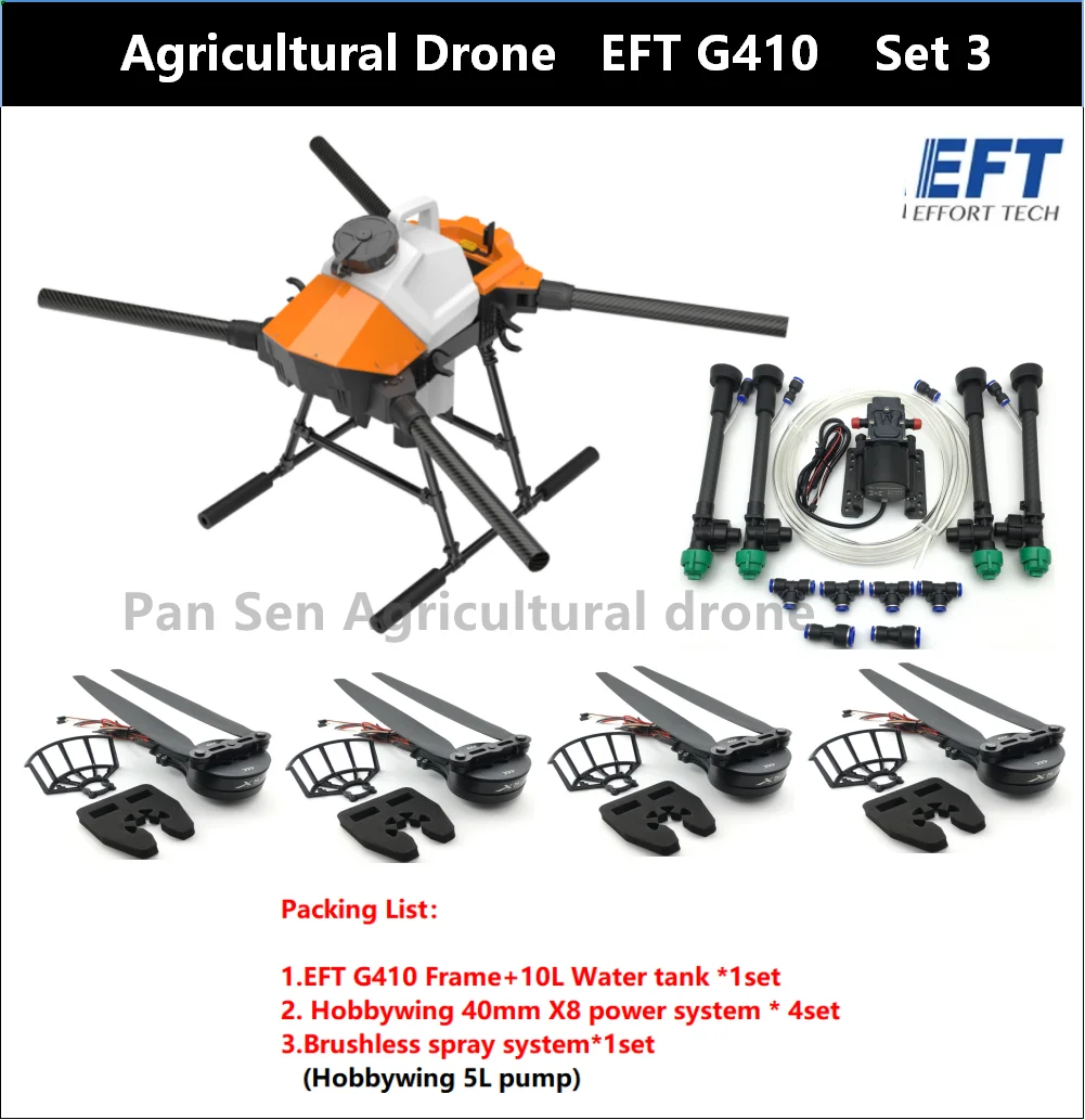 EFT Новый G410 четырехосевой 10 л кг сельскохозяйственный распылитель Дрон рамка
