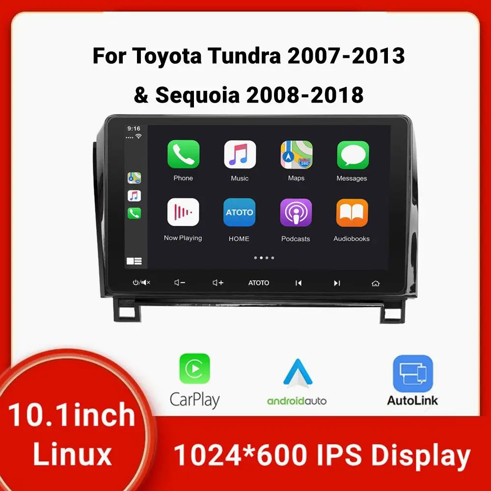 

ATOTO F7 2 Din Car Radio Stereo Compatible with Toyota Tundra 2007-2013&Sequoia 2008-2018 in-Dash Navigation HD Rear view Input