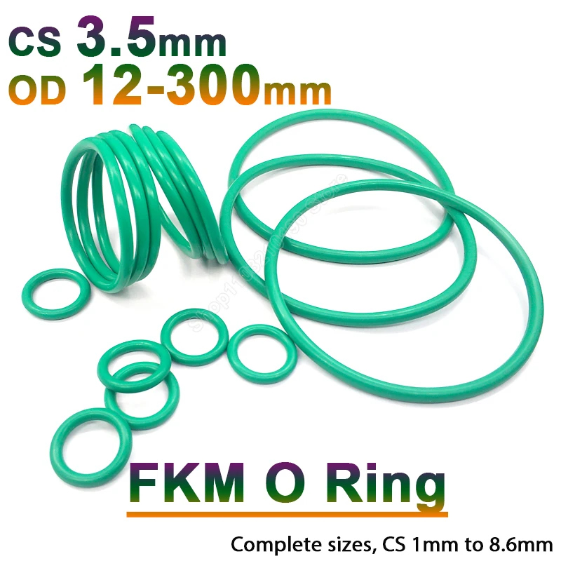 

Зелёные уплотнительные кольца из фторопласта 3,5 мм