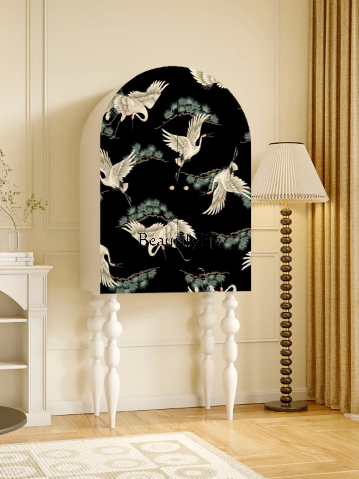 Новый сервант из цельного дерева в китайском стиле арочный верх креативный