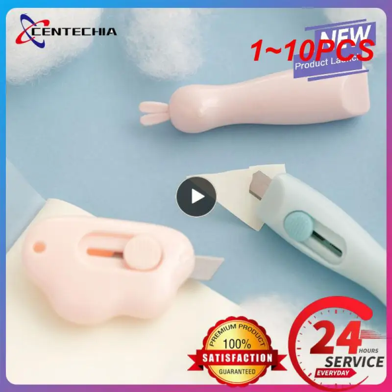 

1~10PCS Cute Rabbit Cloud Color Mini Portable Utility Knife Paper Cutter Cutting Paper Razor Blade Office Stationery Cutting