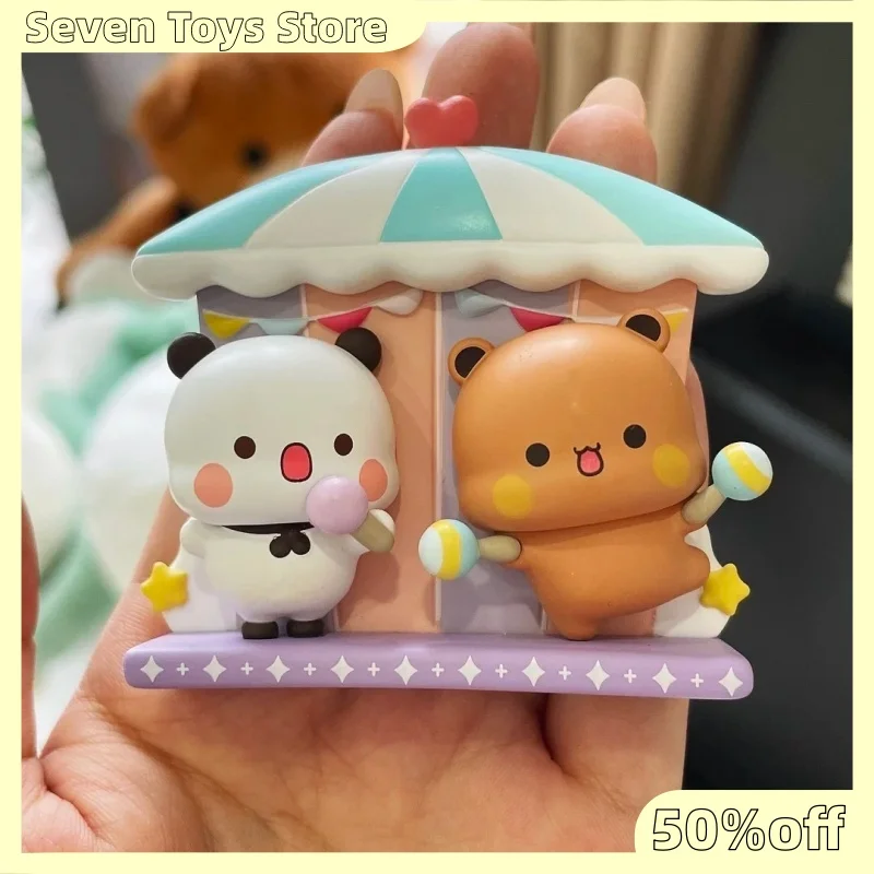 Фото Магнит на холодильник Vier Bubu In Stock Blind Box: Милая мультяшная панда, модная коллекционная фигурка, украшение для дома, подарок для женщин №5