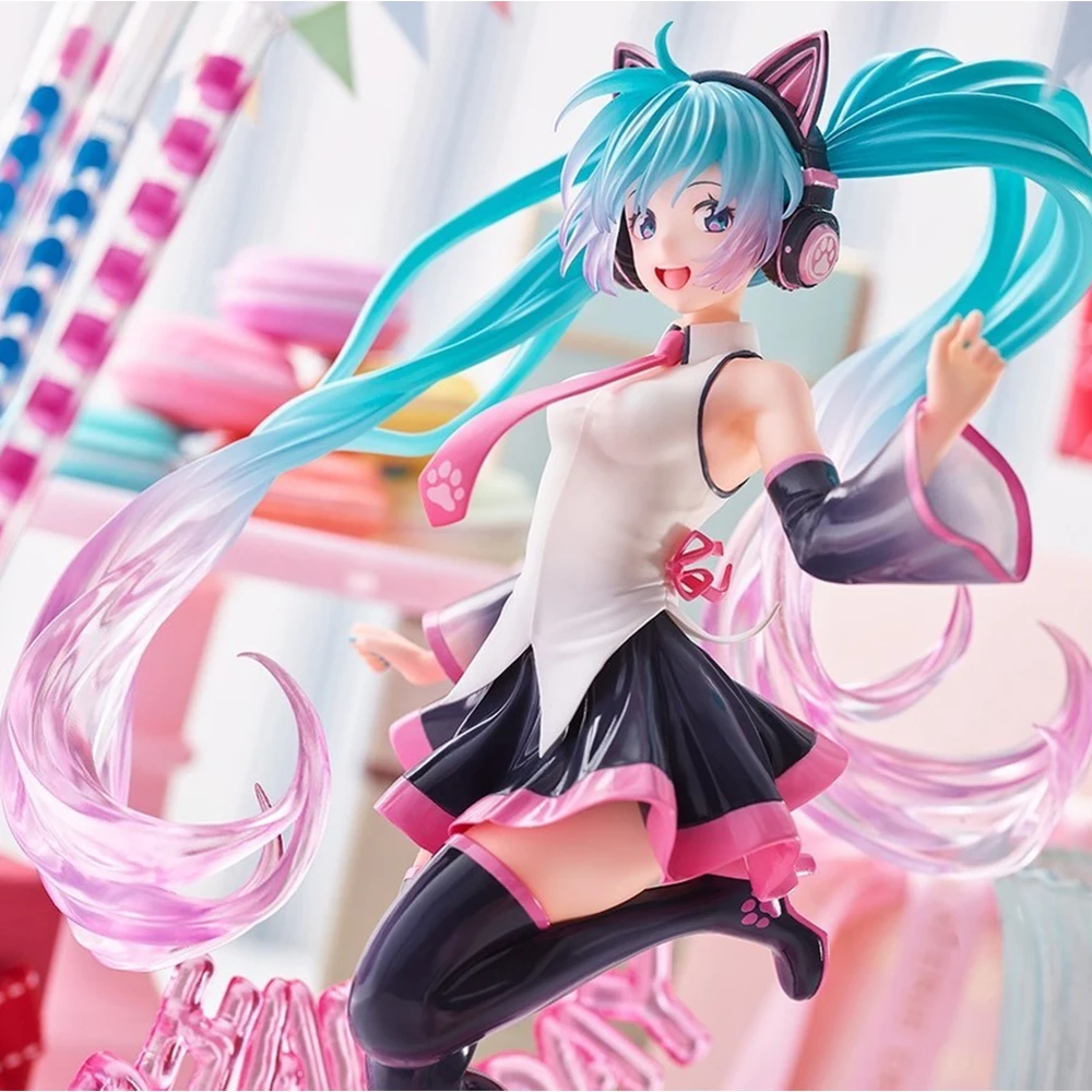 

Anime Figure Cat Ear Ver. Miku Figure Colletible Model Toy for Children Christmas Gift Free Shipping Item