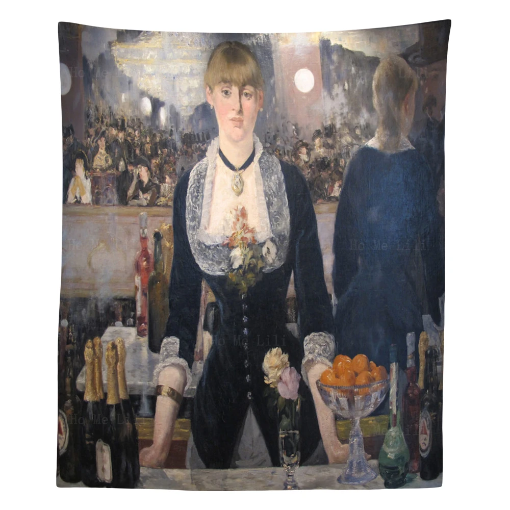 

A Bar At The Folies Bergere Waitress Ballerina Beautiful Elegant Female Portrait Tapestry By Ho Me Lili For Home Decor