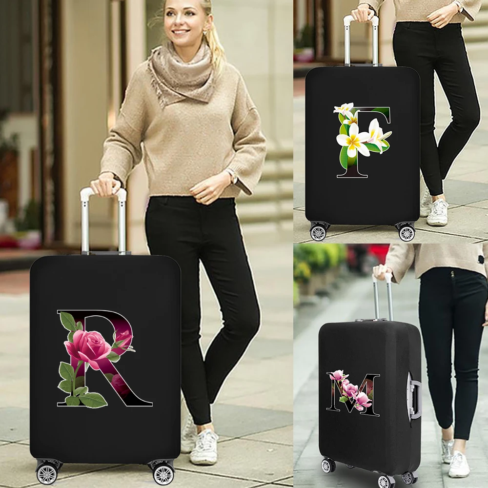 Flower Color Travel Suitcase Elastic Protective Cover Suitable 18''-32'' Inches Luggage Travel Accessories Trolley Dust Cover