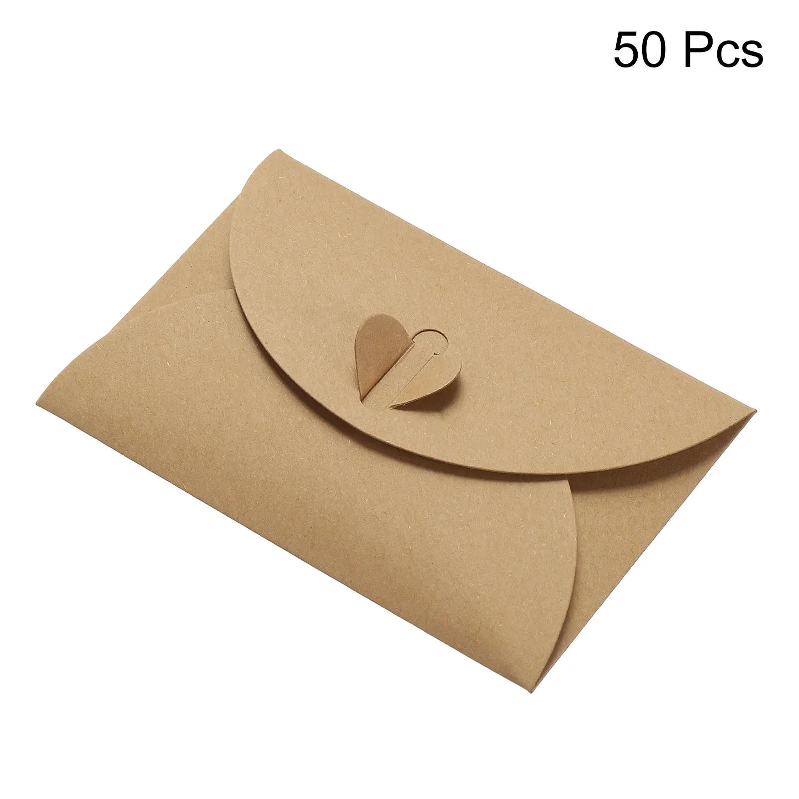 50Pcs Mini Paper Envelope Romantic Love Buckle Thick Cardboard Envelopes Wedding Invitation Envelope Gift Envelope DIY Crafts