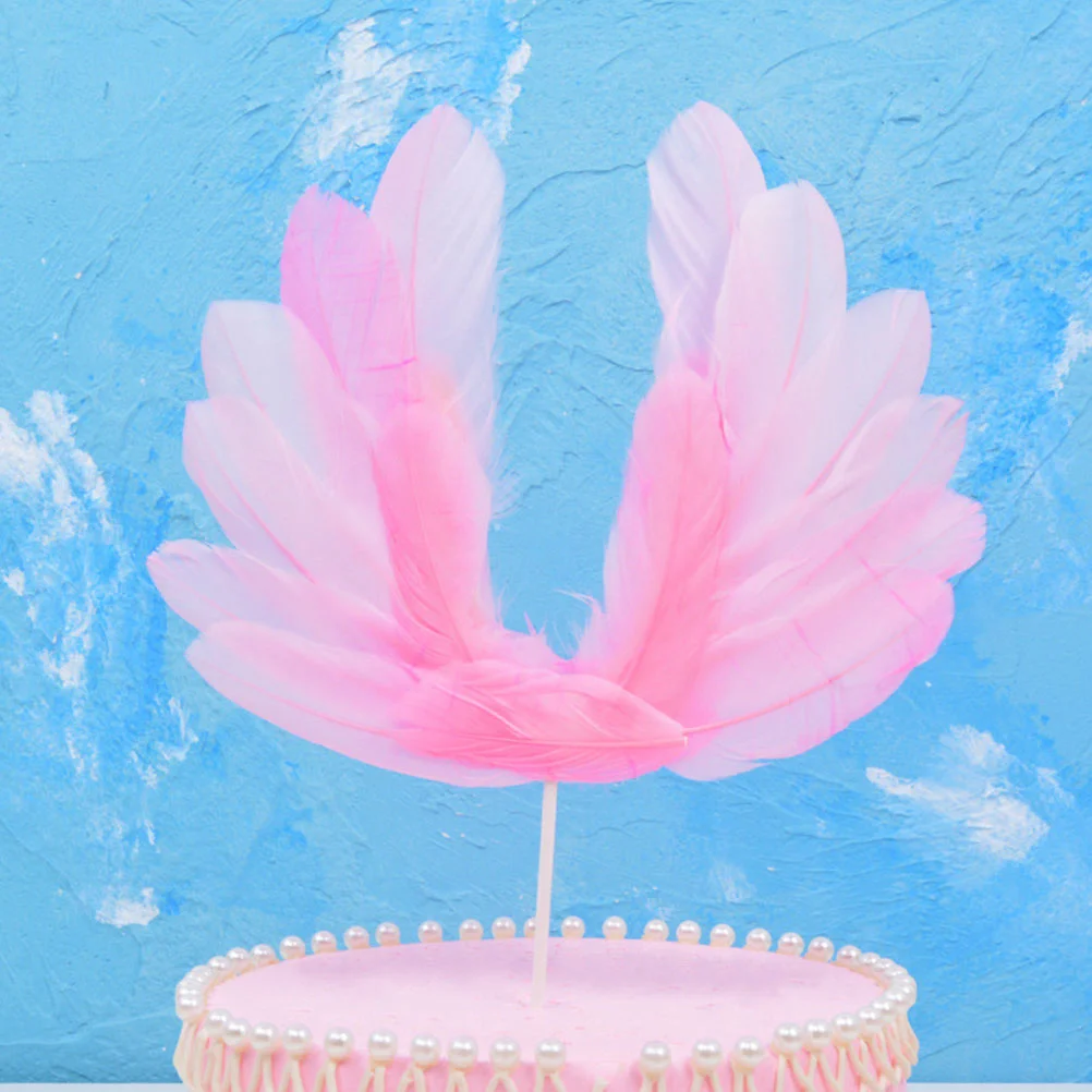 

6pcs Angel Wing Cake Decor Cake Inserted Ornament Birthday Cake Decoration