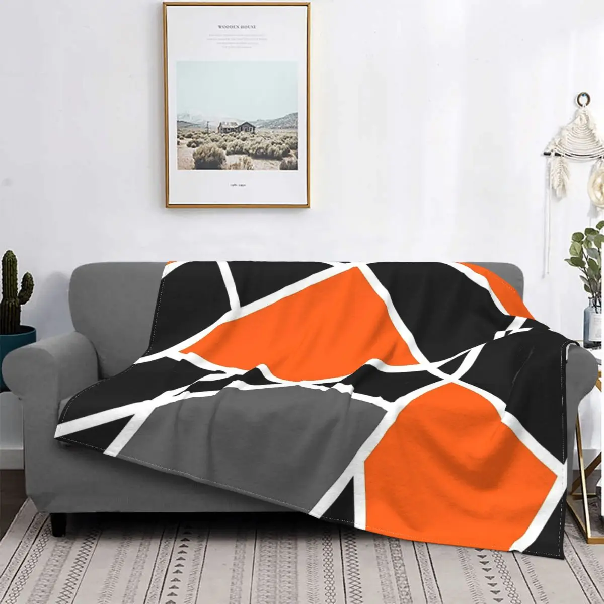 

Одеяло с геометрическим рисунком, флисовое бархатное дышащее легкое клетчатое современное одеяло для кровати, весна-осень