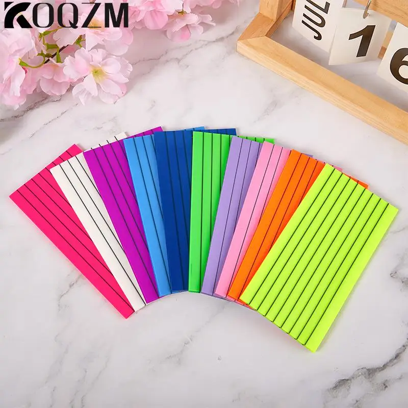 

50sheets Line Drawing Sticky Note Horizontal Line Transparent Sticker Note Pad Notepad Waterproof School Student Office Supplies