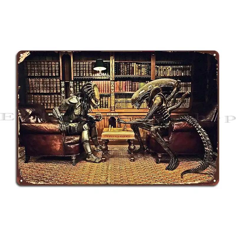 Металлический плакат с надписью VS Alien Game Ii персонализированный Забавный