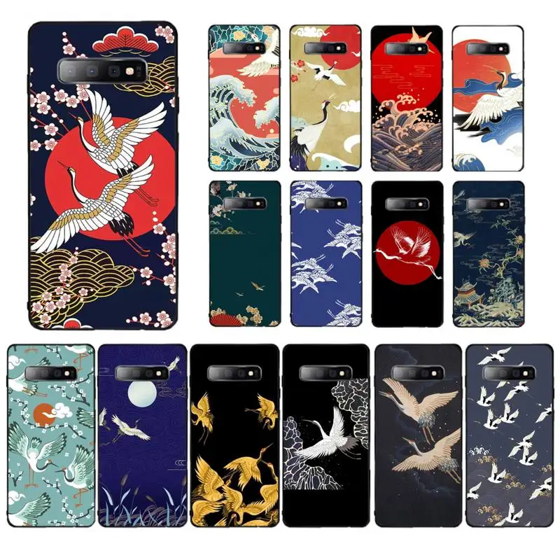 

FHNBLJ Chinese Crane Phone Case for Samsung S10 21 20 9 8 plus lite S20 UlTRA 7edge