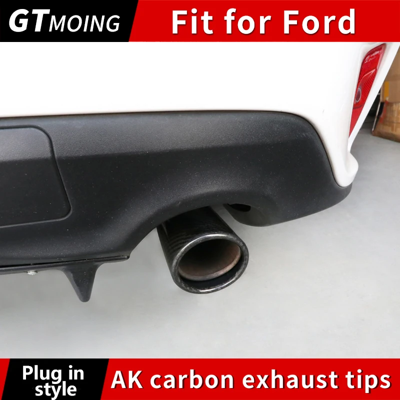 

1/2pcs Car Exhaust Muffler Tips Pipe Universal Carbon Fiber Nozzle for Ford Focus Mk2 Mk3 Mk4 Fiesta Ranger Modified Accessories
