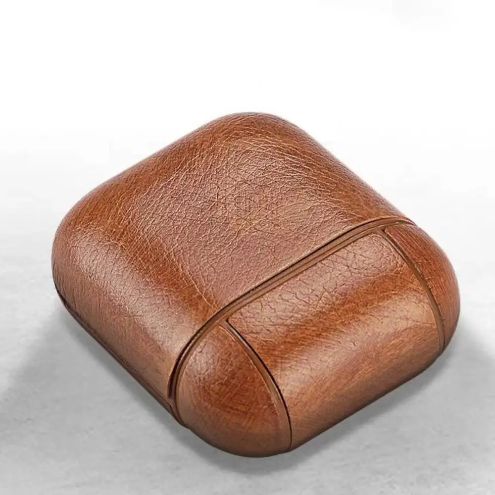 

Мягкий защитный чехол однотонный чехол из искусственной кожи для AirPods 2