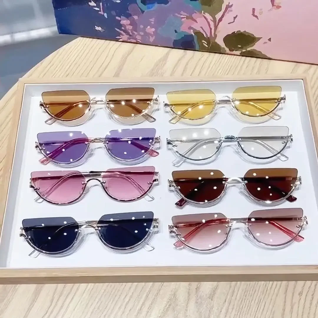 Роскошный брендовый дизайн треугольные солнцезащитные очки кошачий глаз