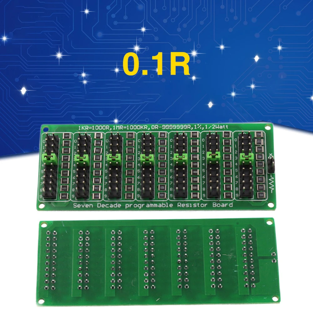 

1R-9999999R Programmable Resistance Plate Eight-section 1R Accuracy Seven Decimal Programmable Resistance Board Step 200V