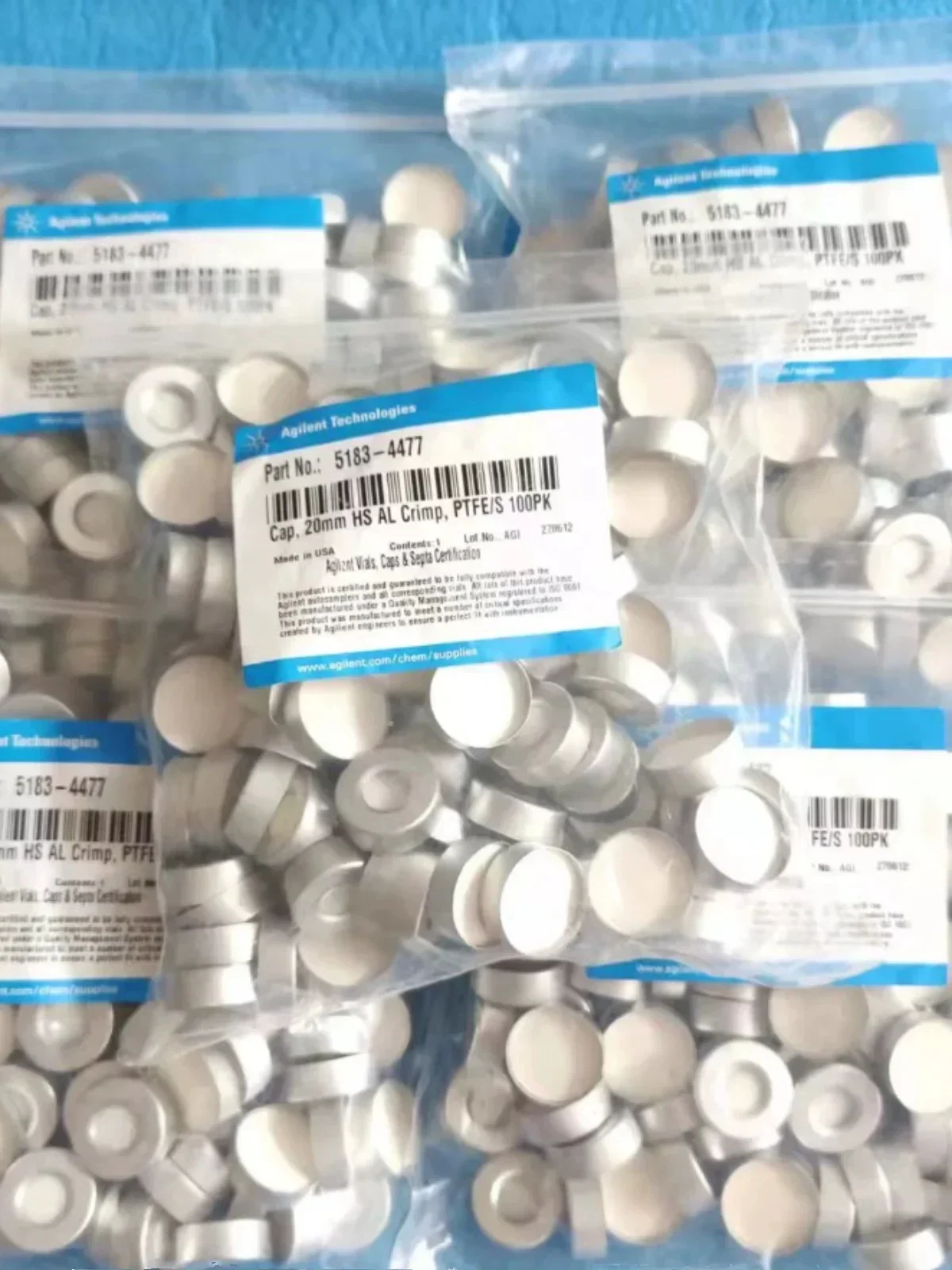 Колпачок для впрыска Agilent headspace 5183-4477 зажим 20 мм фаза пара PFTE силиконовая