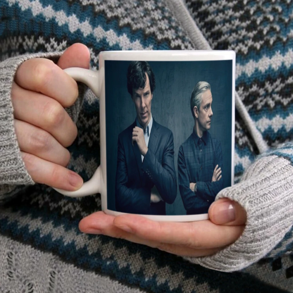 Рассуждаемая ТВ Sherlock 11 унций Керамическая кружка идеально подходит для кофе чая