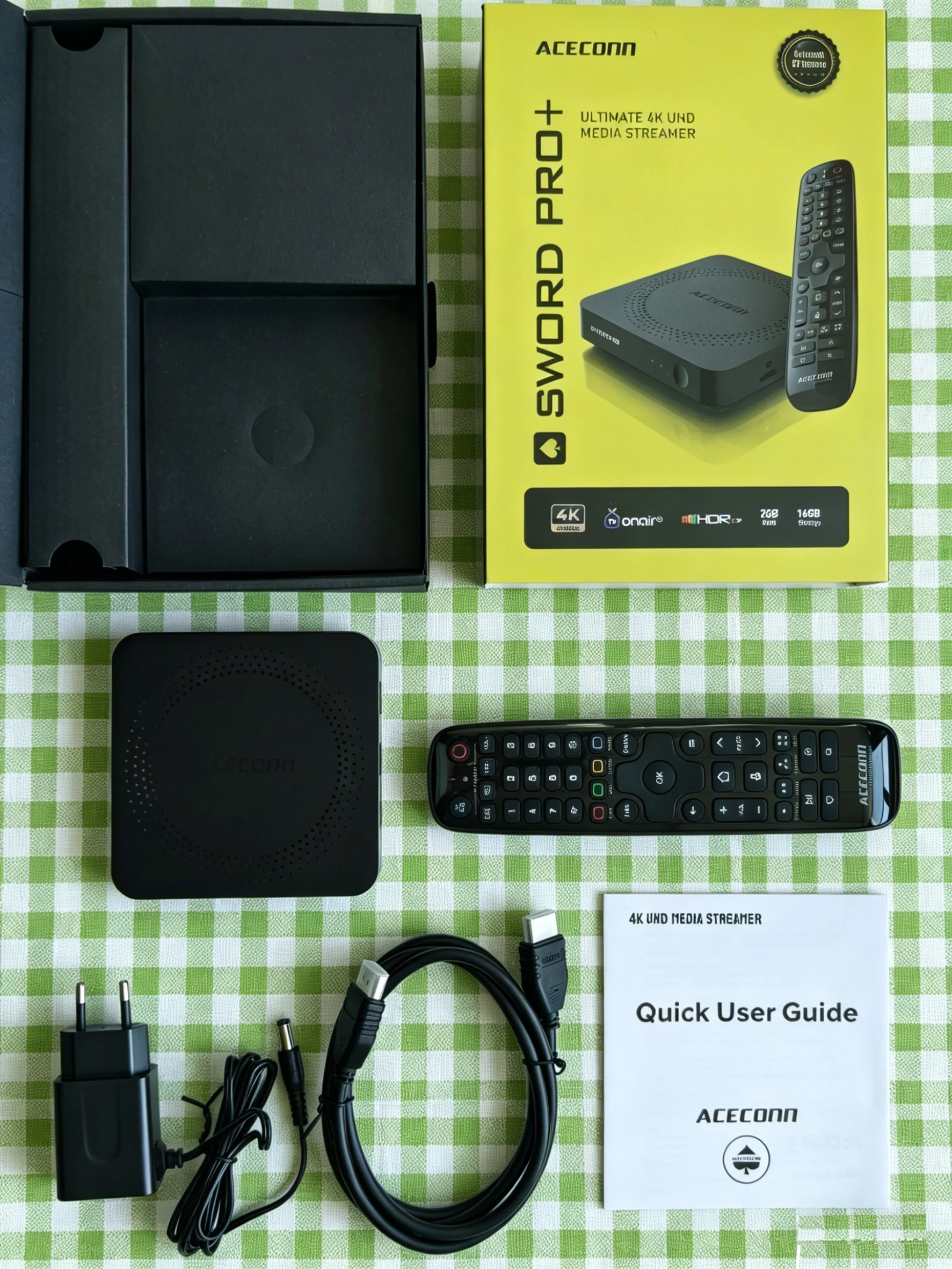 Фото ТВ-приставка TVONAIR3 ACECONN 4K Sword Series для потоковой передачи контента на Android, IPTV, 2 ГБ ОЗУ, 16 ГБ ПЗУ №4