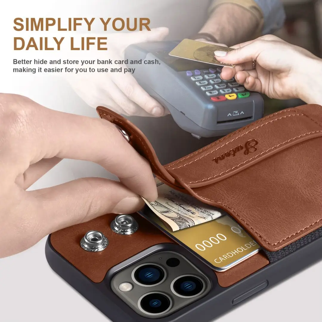 Роскошный тонкий кожаный чехол премиум-класса для iPhone 15 Pro Max Plus 13 12 14