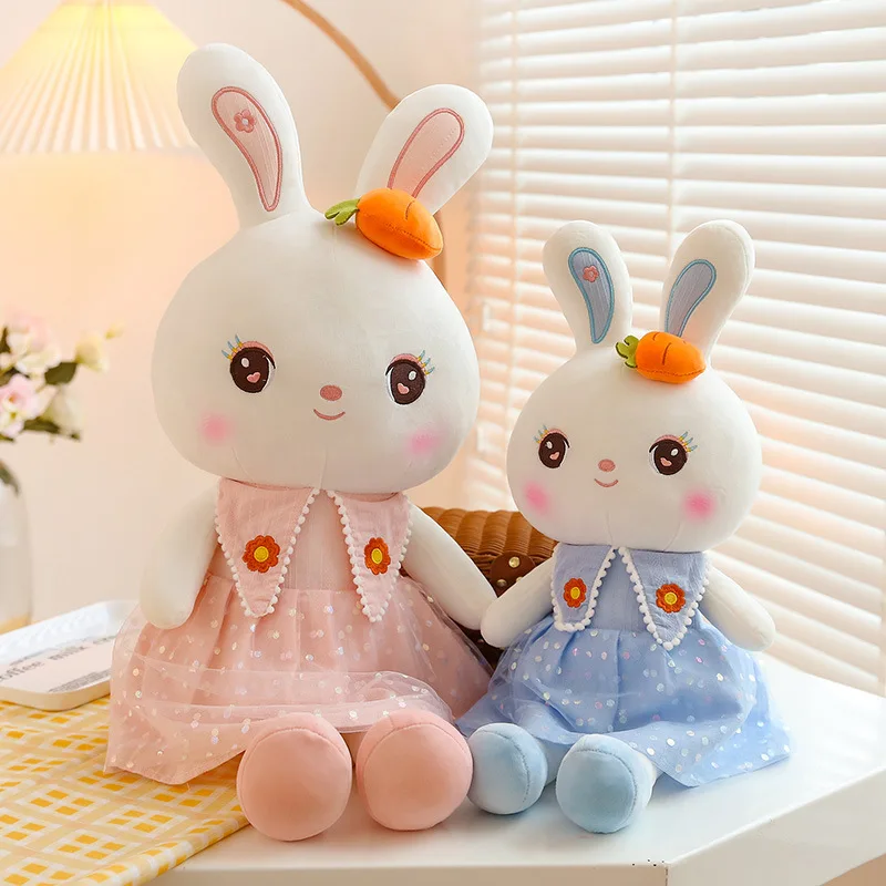 

40/65/85/110CM Cute Stuffed Carrot Skirt Rabbit Doll Kpop Soft Bunny Plush Toy Bed Sleeping Pillow Girls Birthday Gift Plushies
