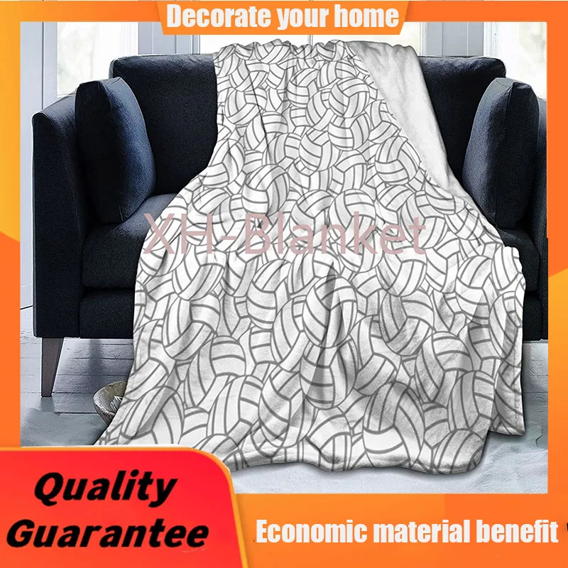 

Volleyball Texture Throw Blanket All Year Round Light Weight Warm Super Soft Plush for Air-Conditioned Room Bedding Luxury Throw