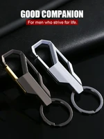 new fashion car key chain zinc alloy spring clasp 32mm keyring trouser belt clip metal keychain luster black for car home keys