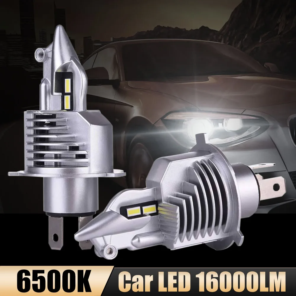 

2Pcs 120W Car H4 LED Headlamp Bulb 8V-48V 12000LM High and Low Beam 6500K White Super Bright LED Bulb for Automobile Motorcycle