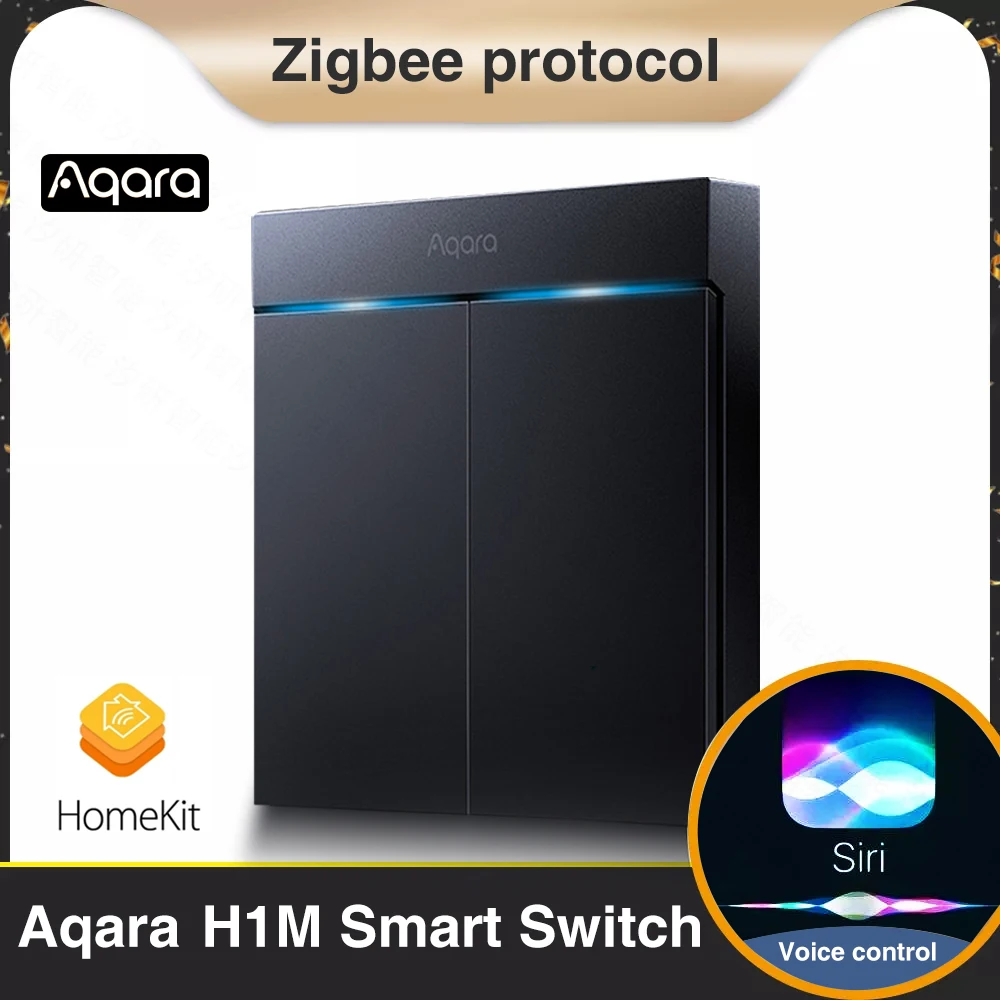 Aqara Smart Wall Switch H1M Neutral MARS-Tech 6 Colors Wireless Key Light Switch Zigbee 3.0 For Apple Iphone IOS Homekit App