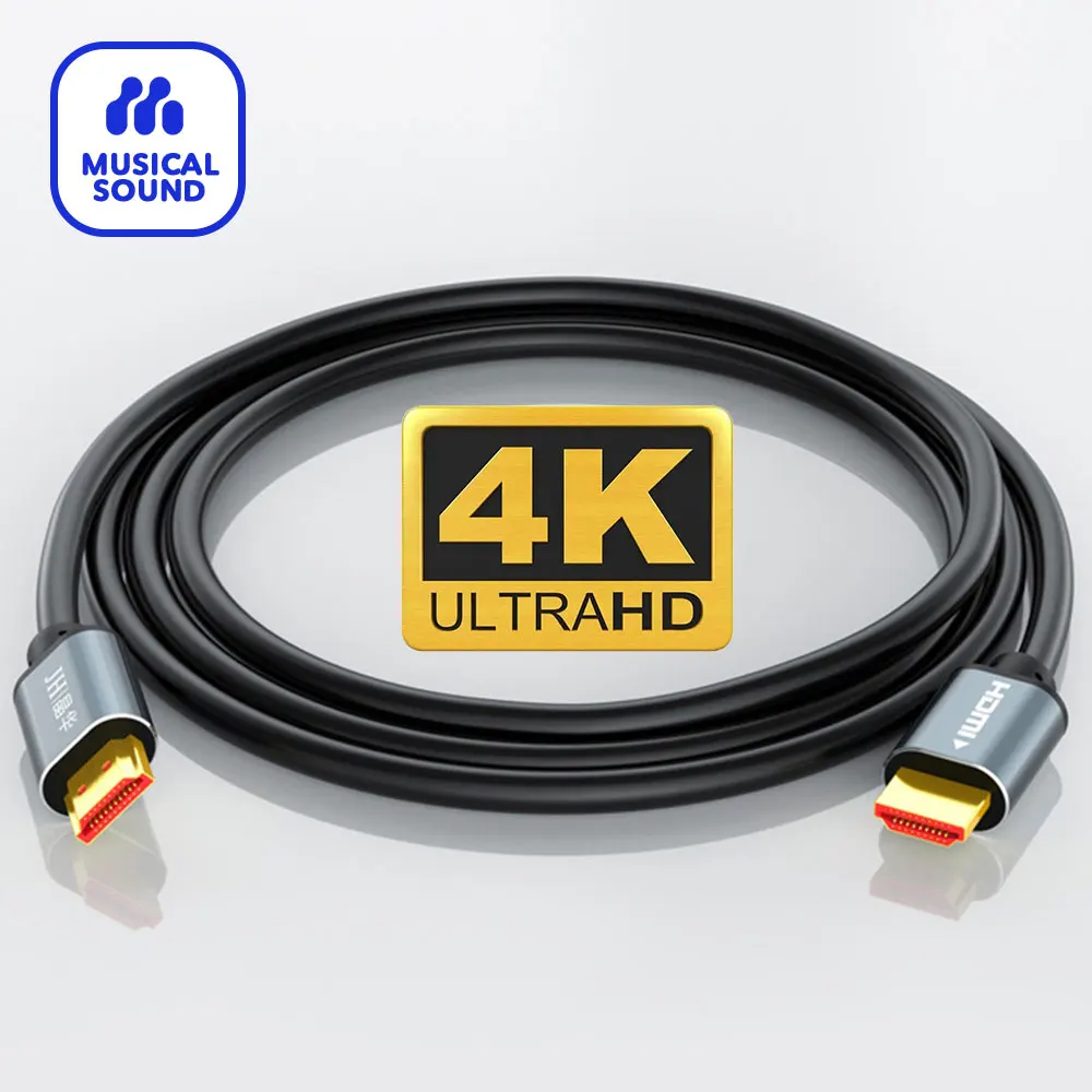 4K HDMI-совместимый кабель 2 0 высокоскоростной позолоченный HDMI-HDMI Ultra HD HDMI-кабель для