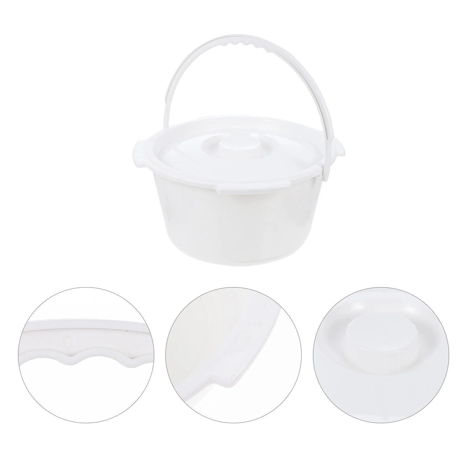 

Household Elder Urinal Bucket Spittoon Non-skid Handle Chamber Pot with Lid