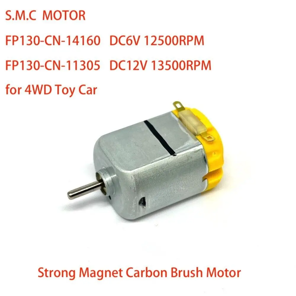 Standard S.M.C FP130 Micro 15mm*20mm Motor Strong Magnetic Mini 130 Carbon Brush Motor DC3V 6V 9V 12V High Speed DIY 4WD Toy Car