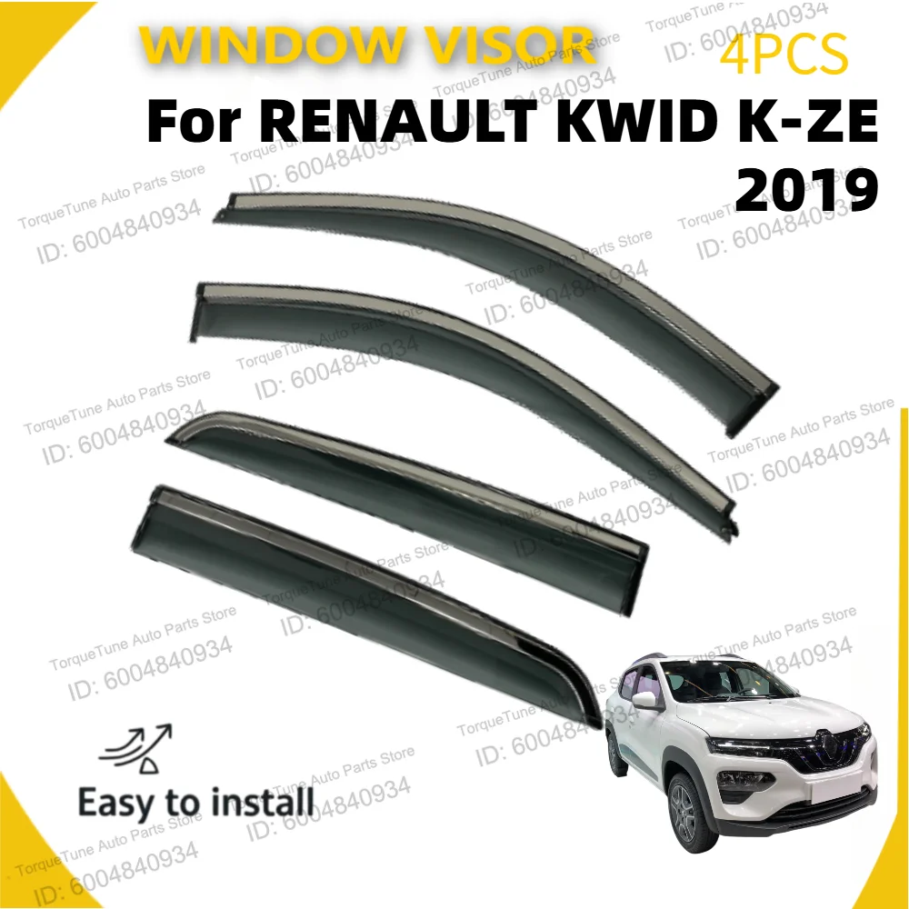 Фото Премиальные ветровики-дефлекторы для окон RENAULT KWID K-ZE 2019, боковые защитные накладки от дождя и солнца, автомобильные аксессуары №1