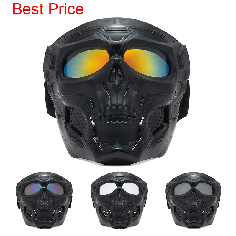 

10 шт., тактические Защитные очки с черепом