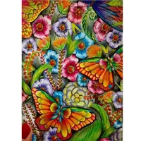 5d diamond painting colorful flowers and butterflies full drill by number kits for adults diy diamond set arts craft a0720