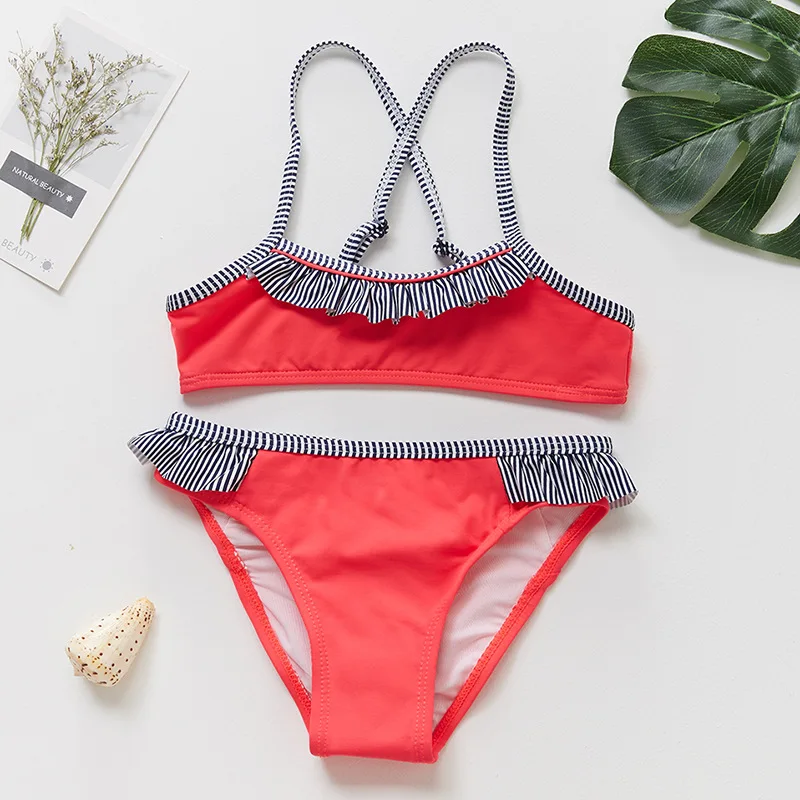 

Girls Swim Two-piece Suits Bikinis Girl Bikini Set Swimsuit Children Swimwear Kids Bathing Suit Girl Beachwear Biquini Infantil