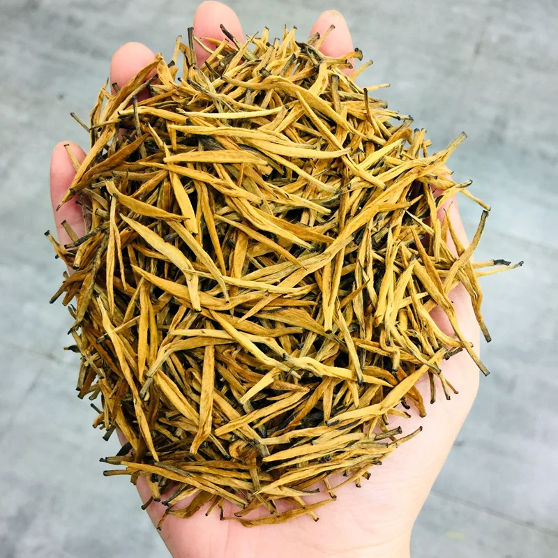 

China Yunnan Fengqing Black Tea Jinluo Honey Fragrant Gold Silk Bud Big Gold Needle Yunnan Red Tea Lose Weight Slimming Teapot