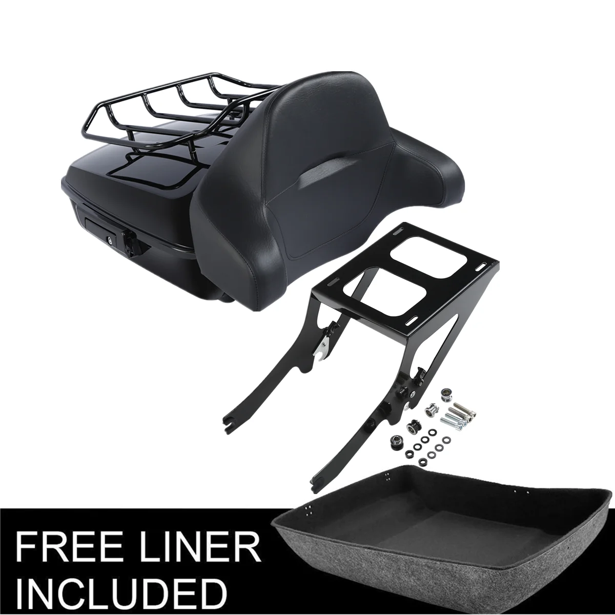 

Motorcycle 10.7" Chopped Pack Trunk For Harley Tour Pak Heritage Classic 114 FLHCS FLHC 2018-2021 Deluxe FLDE 2018-2022 2019 21