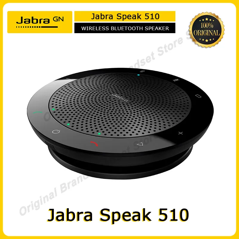 

Original Jabra Speak 510 Wireless Bluetooth Speakerphone for Softphones Easy Setup Portable Speaker for Meeting Anywhere MS/UC