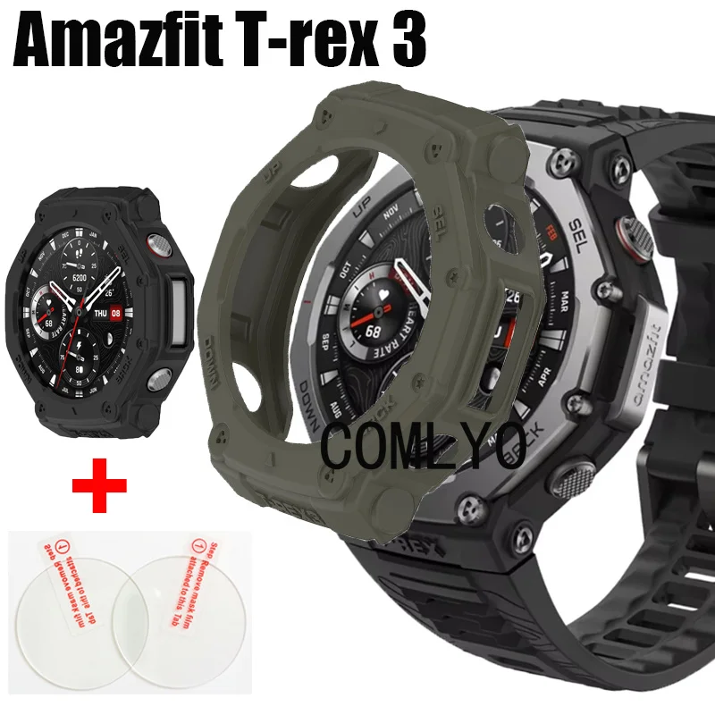 Мягкая защитная пленка на половину экрана из ТПУ для Amazfit T-Rex 3 чехол смарт часов
