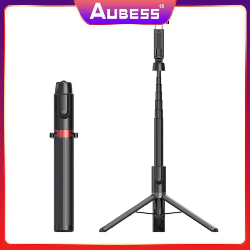 

Aluminum Alloy Telescopic Phone Bracket Rotating Removable Selfie Stick Folding Stable Office Accessories Black Remote Control