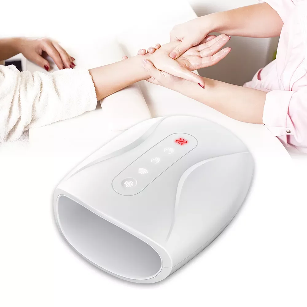 

Electric Hand Massage Machine Palm Finger Acupoint Wireless Hand Massager with Air Pressure and Hot Compress Acupressure Tool